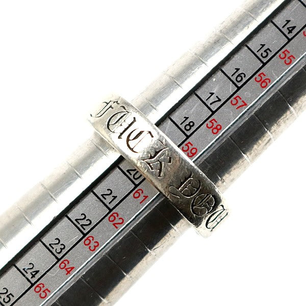 CHROME HEARTS FUCK YOU 6mm Spacer Diamond Silver Ring Size JP 20