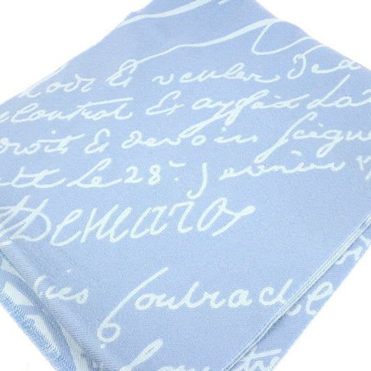 Berluti Calligraphy Wool Scarf Blue