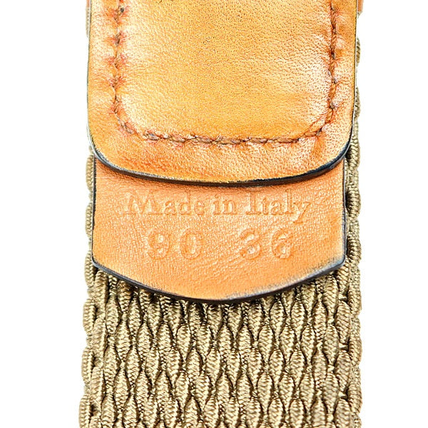 Berluti Classic Tressé Mesh Leather Belt Brown Size 90