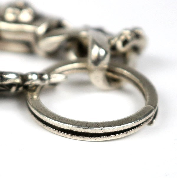 CHROME HEARTS Fancy Link #5 Dagger Keychain Silver Wallet