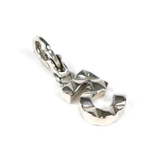 CHANEL No.5 Matelasse Pendant Charm 18K White Gold