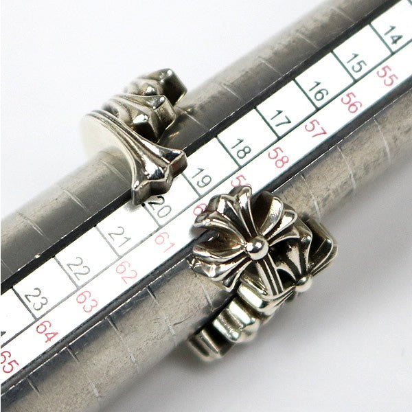 CHROME HEARTS 3CH Plus Cross Tail Open Ring SV925 Size JP 19