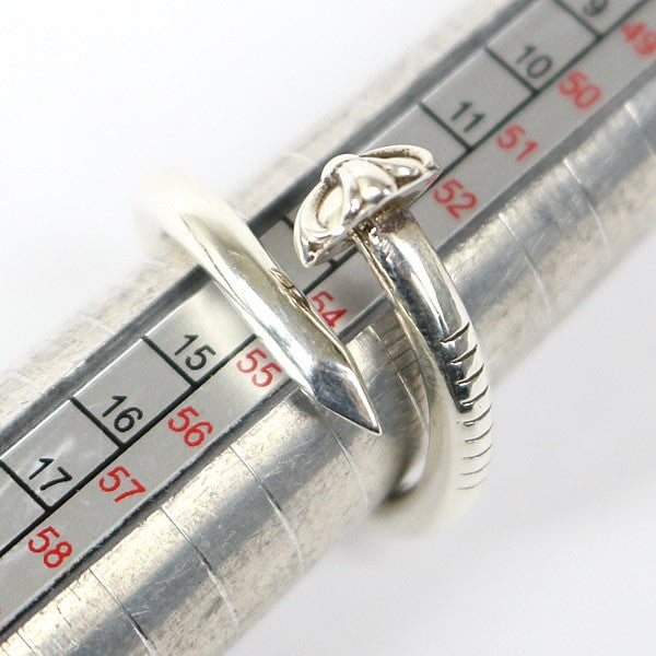 CHROME HEARTS Cross Ball Nail Ring Silver Size JP 14