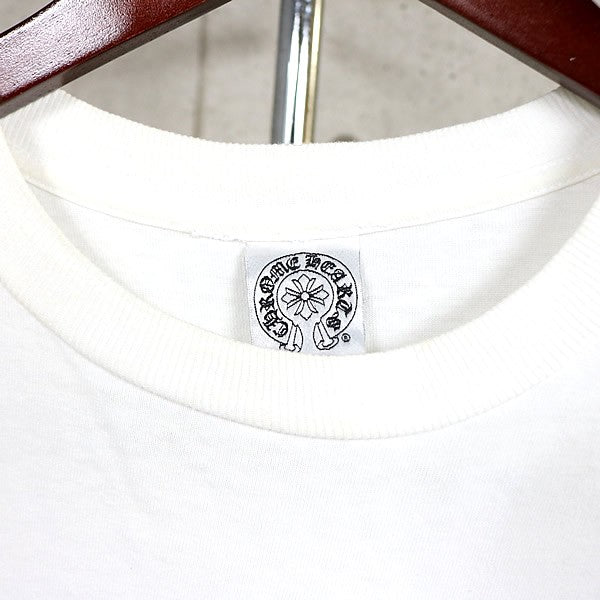 CHROME HEARTS Old NY Cross Scroll Label T-Shirt White Size S