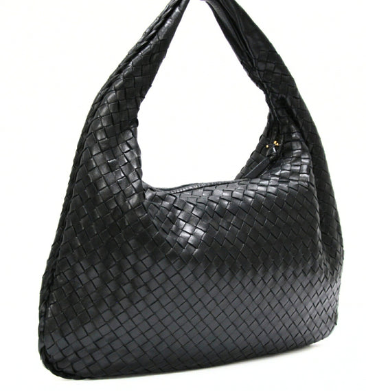 BOTTEGA VENETA Intrecciato Hobo Bag Black