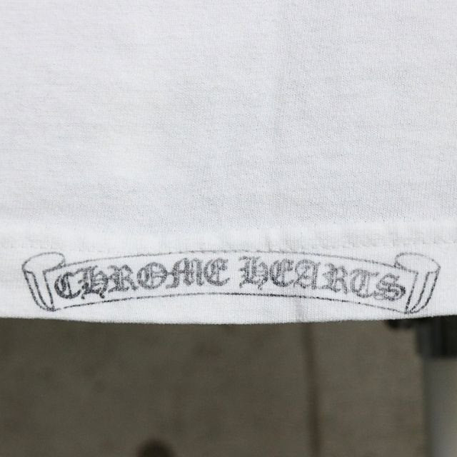 CHROME HEARTS Old Vine Dagger Horseshoe T-Shirt White Size M