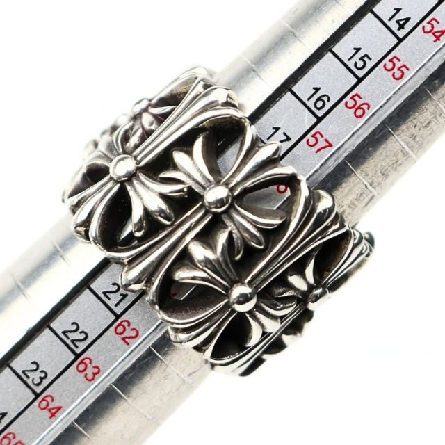 CHROME HEARTS Cemetery Cross Ring Silver SV925 Size JP 18