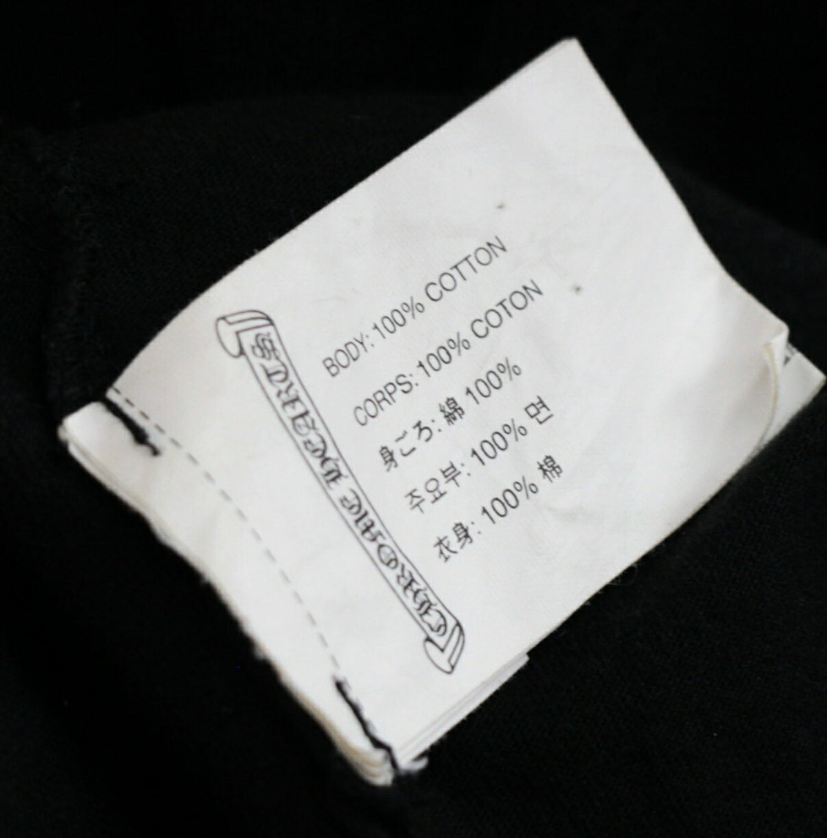 CHROME HEARTS V-Neck BS Fleur T-Shirt Black Size M