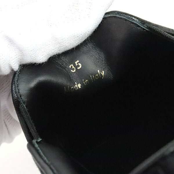 CELINE Satin Slip-On Sneakers Black Size 35