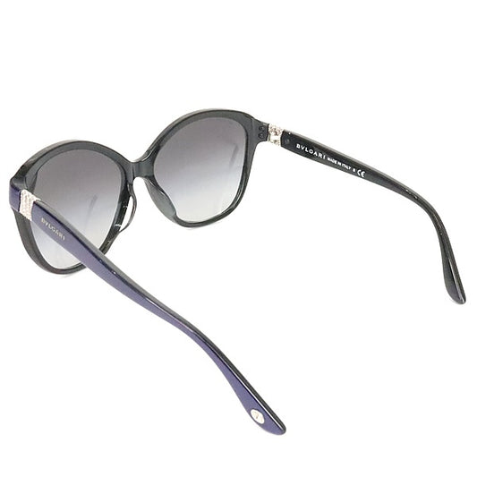 BVLGARI Rhinestone Black Sunglasses Size 58□15