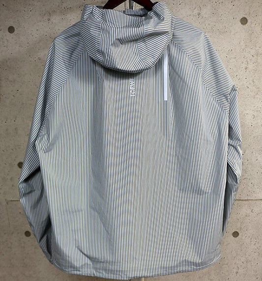 LOEWE ON Stripe Half-Zip Storm Jacket Blue/Brown Size M