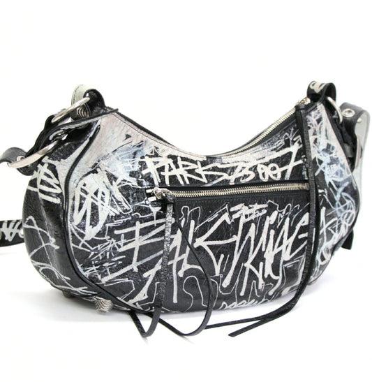 BALENCIAGA Le Cagole Graffiti Shoulder Bag