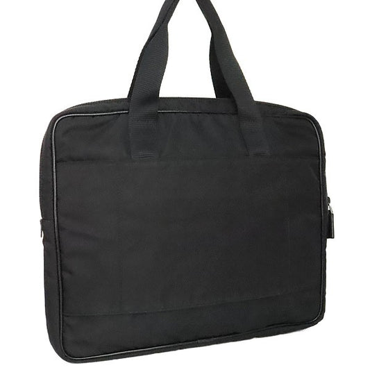 PRADA Triangle Logo Nylon Black Business Bag