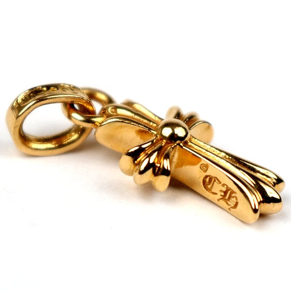 CHROME HEARTS 22K Baby Fat Cross Charm Gold