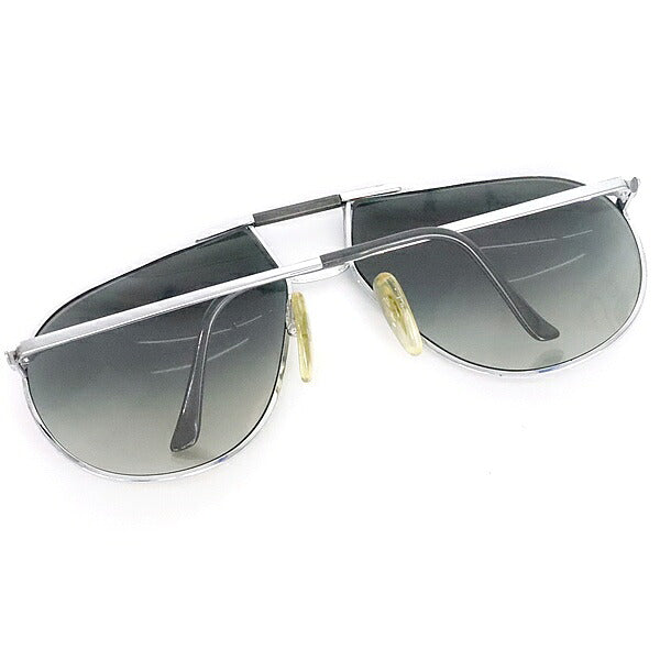 Christian Dior Teardrop Metal Silver Black Sunglasses Size 63□16