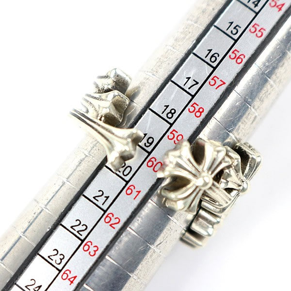 CHROME HEARTS 3CH Cross Ring Silver 925 Size JP 19