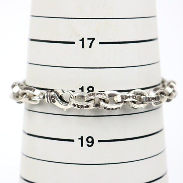 CHROME HEARTS Large Paper Chain 8 Inch Bracelet Silver 925