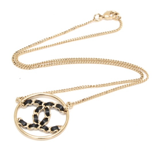 CHANEL Coco Mark Chain Motif Necklace Gold