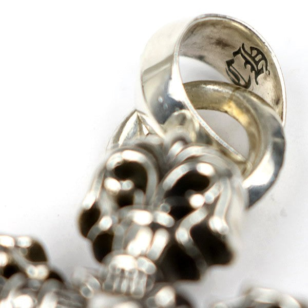 CHROME HEARTS XS Filigree Cross With Bale Charm Silver