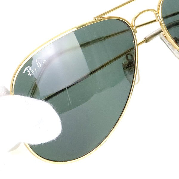 RayBan Gold Black Metal Teardrop Sunglasses