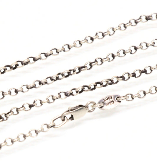 CHROME HEARTS 16 Inch Roll Chain Silver Necklace SV925