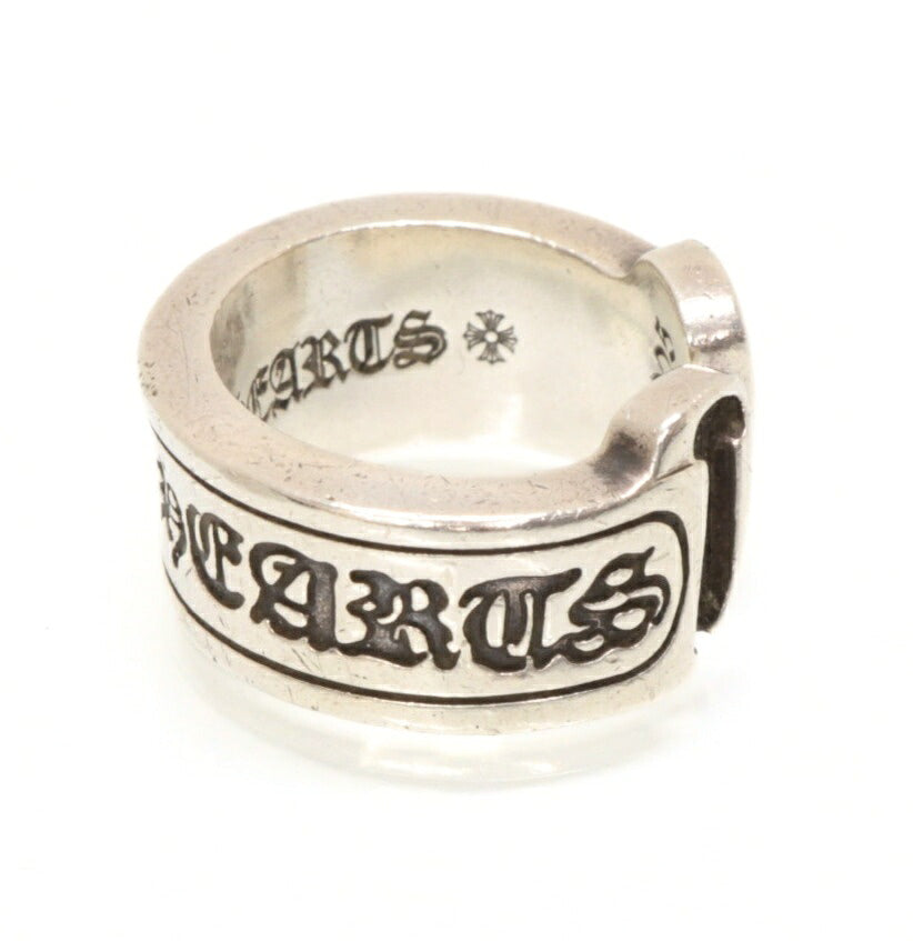 CHROME HEARTS Large Scroll Label Ring SV925 Size JP 11.5