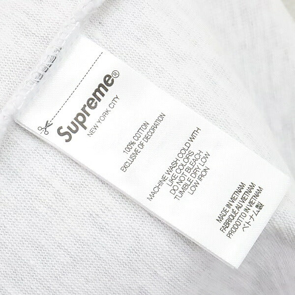 SUPREME 24SS Light Gray Cotton Pocket T-Shirt Size L