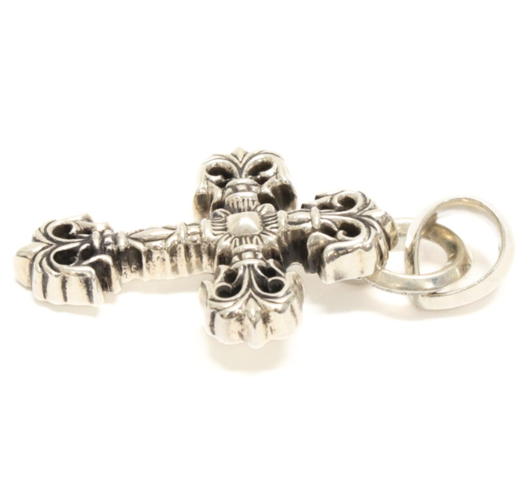 CHROME HEARTS Silver XS Filigree Cross w/ Bale Pendant.