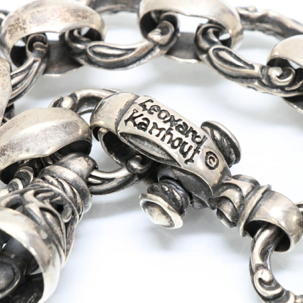 Leonard Kamhout LONE ONES Silver Heron Crane Bell Bracelet
