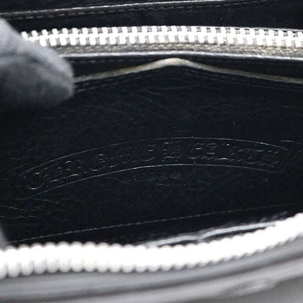 CHROME HEARTS REC F ZIP #2 Fleur Round Zip Wallet Black