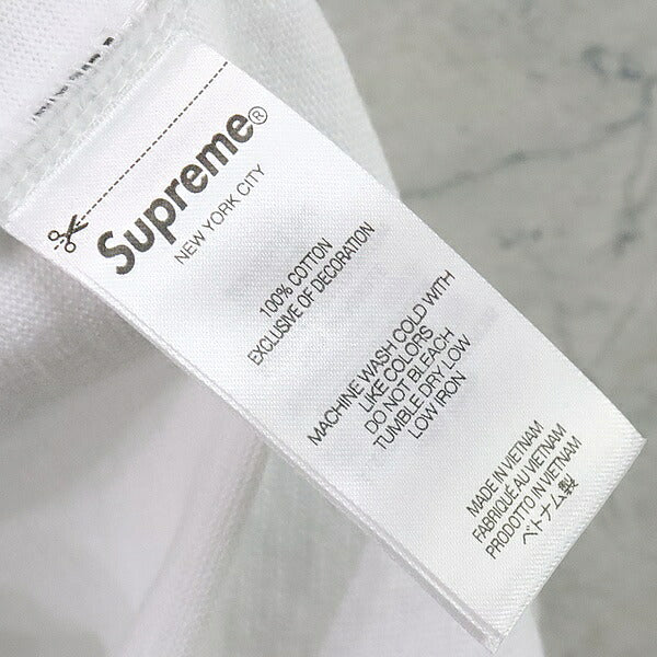 SUPREME 24SS S/S Pocket Crewneck Cotton T-Shirt White Size L