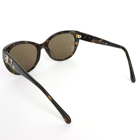 CHANEL Camellia Coco Mark Tortoise Sunglasses Size 55