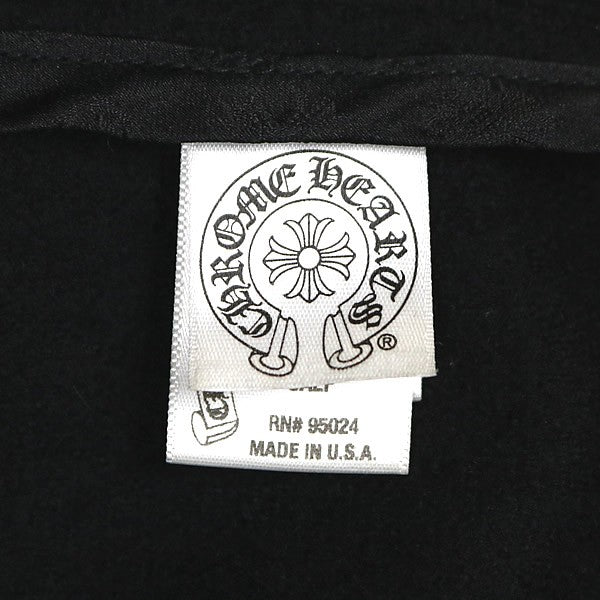 CHROME HEARTS Double Zip CH Cross Patch Hoodie Black Size L