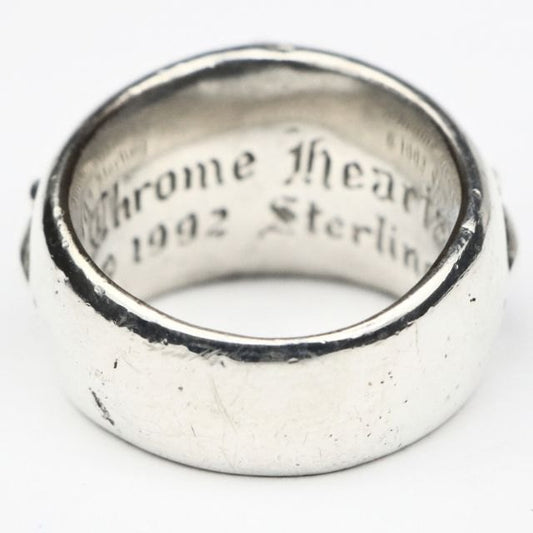 CHROME HEARTS Floral Cross Ring Silver 925 Size JP 13