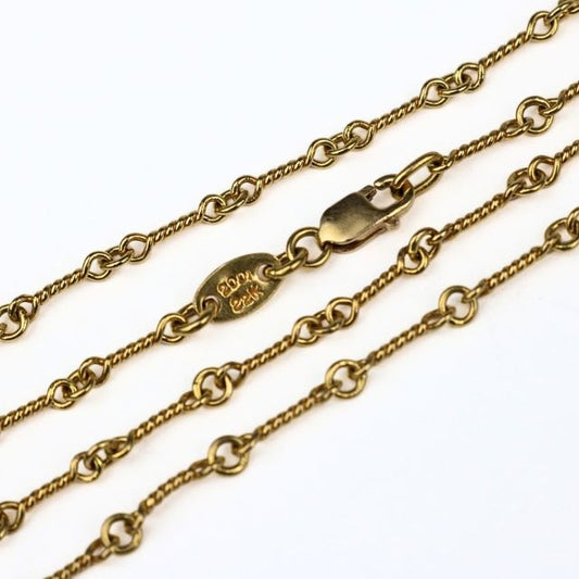 CHROME HEARTS 22K Gold Twist Chain Necklace