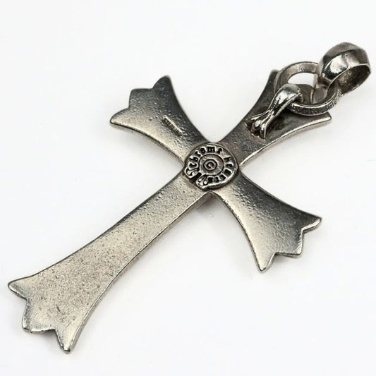 CHROME HEARTS Large Cross With Bail Pendant Charm Silver