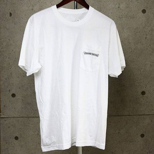CHROME HEARTS Arch Logo Print Pocket Tee White Size L