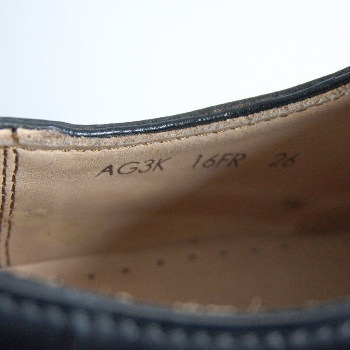 REGAL Black U-Tip Leather Shoes Size 8