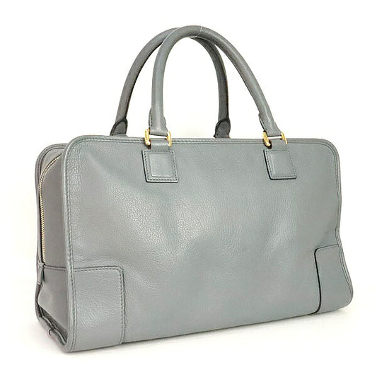 LOEWE Amazona 36 Leather Handle Bag Gray