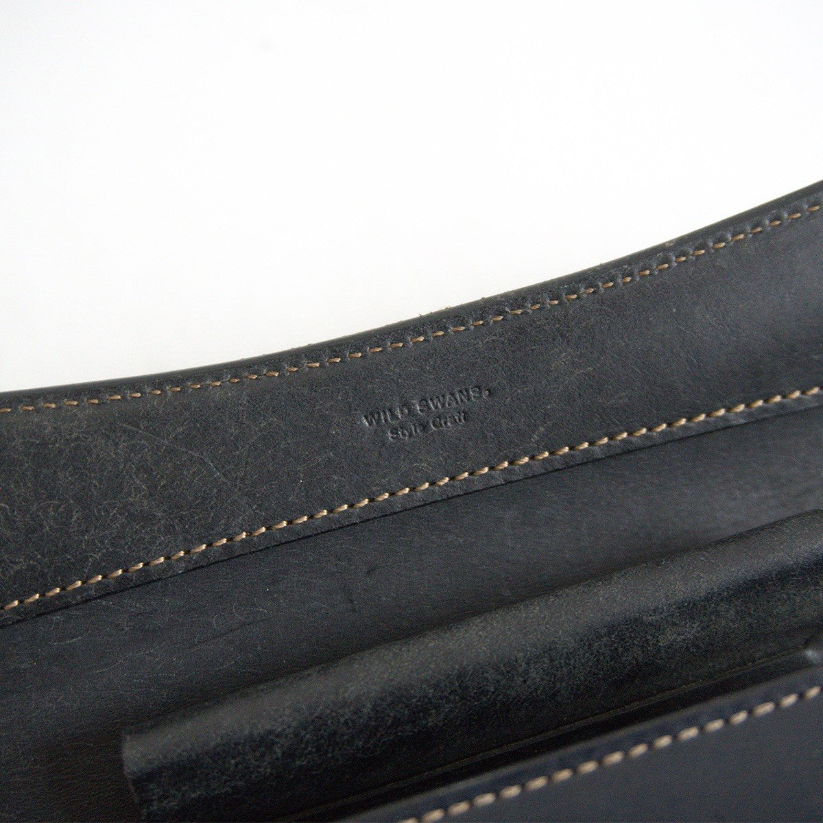 WILDSWANS Saddle Pull Up Leather OWL-B6 Notebook Cover Black