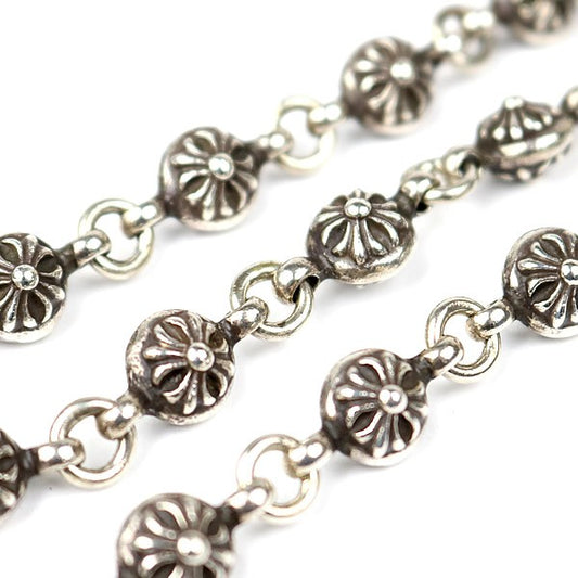 CHROME HEARTS #1 Cross Ball Short Wallet Chain Silver