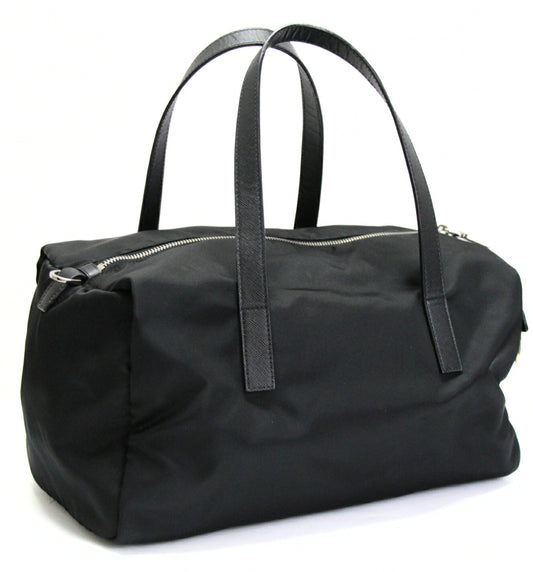 PRADA Triangle Logo Nylon 2-Way Bag Black