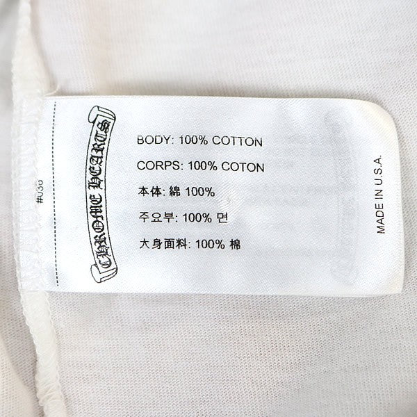 CHROME HEARTS Multi Logo Print Pocketed Sleeve White Size M