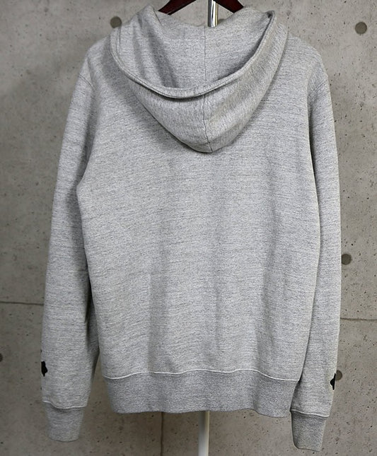 CHROME HEARTS Y NOT Cross Patch Zip Hoodie Gray Size M