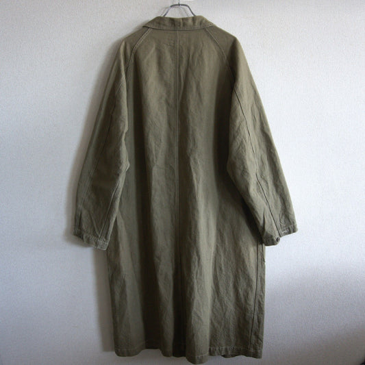 NIGEL CABOURN 40s Cotton Linen Denim Engineer Coat Size L