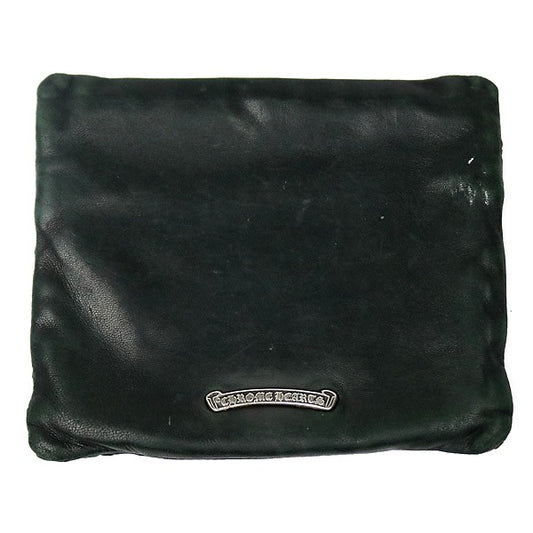 CHROME HEARTS 3 Cemetery Cross Dagger Zip Pouch Black