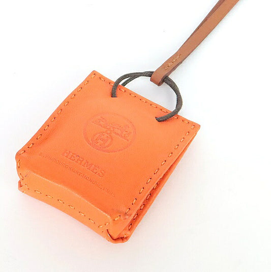 HERMES Sac Orange Shopper Charm Orange