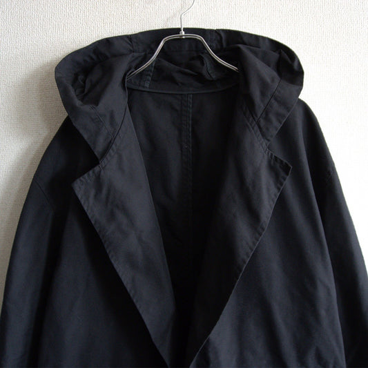Y's for men 90s Hooded Long Coat Black Size M