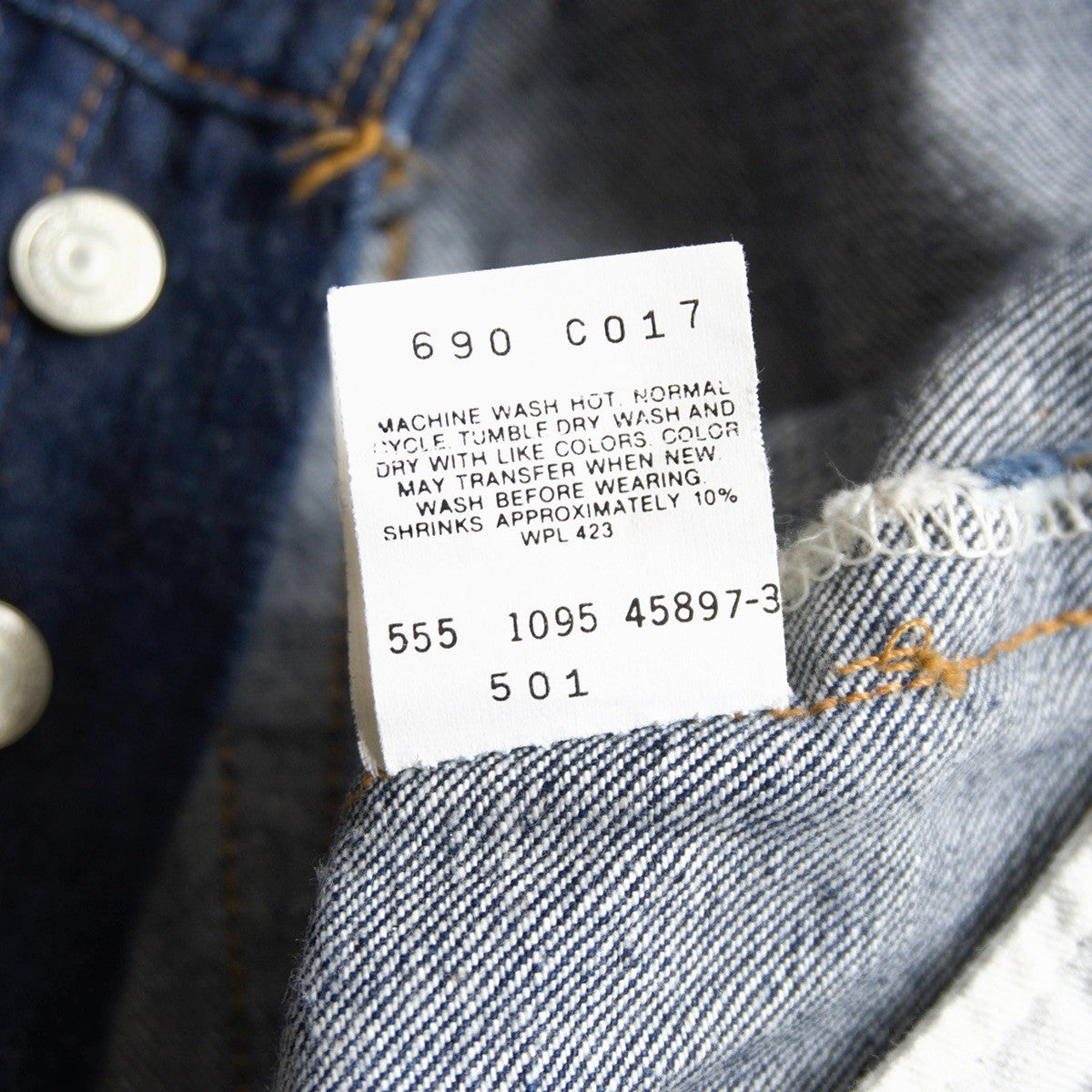 LEVI'S 501XX Big E Valencia Made Dark Indigo Size 34×36