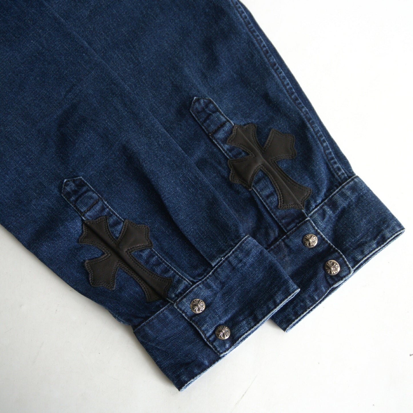 CHROME HEARTS Y NOT Loose Ends Leather Cross Patch Size XL
